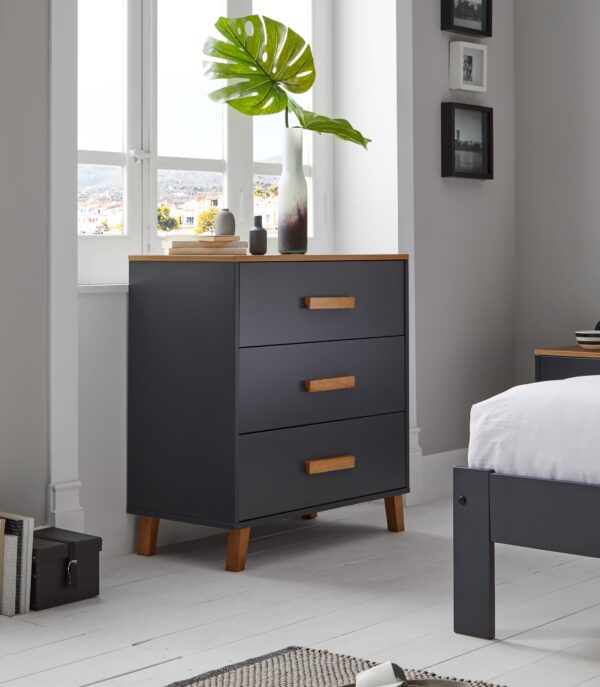 Cómoda de madera barata Jade color gris | Cómoda Jade
