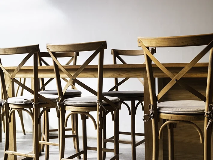 taburete acolchado para restaurante