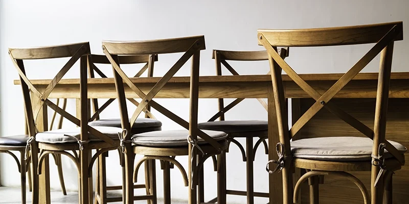 taburete acolchado para restaurante