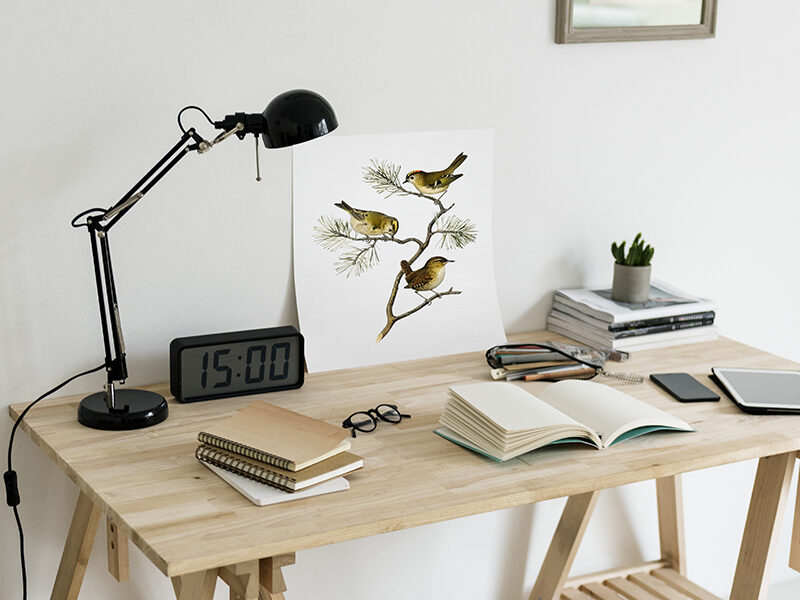 mesas de madera para estudiar